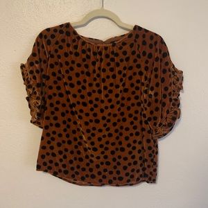 Madewell leopard velour top